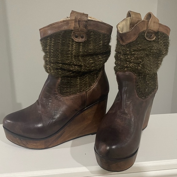 Bed Stu Bruges Slouch Wedge Brown Bootie Womens - Picture 8 of 13